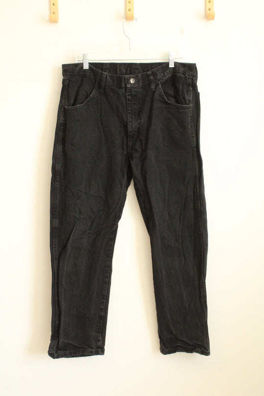 Rustler Black Cotton Denim Pants | 36x29