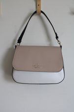 Kate Spade Staci Saffiano Leather Flap Color Block Shoulder Bag