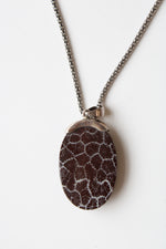 Faux Coral Sterling Silver Necklace