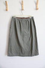 L.L. Bean Sage Green Cotton Drawstring Skirt | 8