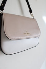 Kate Spade Staci Saffiano Leather Flap Color Block Shoulder Bag