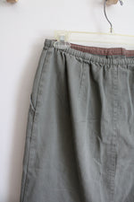 L.L. Bean Sage Green Cotton Drawstring Skirt | 8