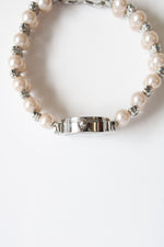 Faux Pearl Silver Watch
