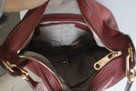 Michael Kors Lillie Large Pebbled Leather Brick Red Shoulder Bag