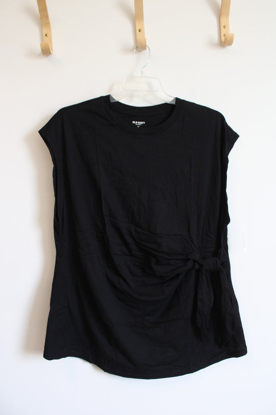 NEW Old Navy Maternity Black Side Tied Top | XXL