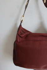 Michael Kors Lillie Large Pebbled Leather Brick Red Shoulder Bag