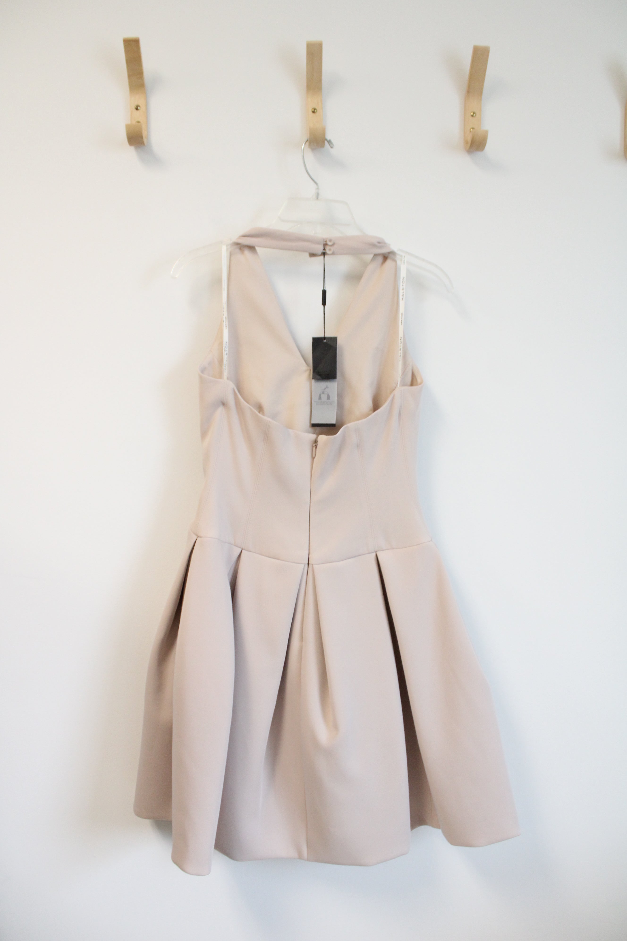 NEW Halston Heritage Buff Halter Neck Flare Dress | 4