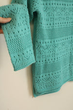 Aeropostale Teal Knit Long Sleeve Sweater | L