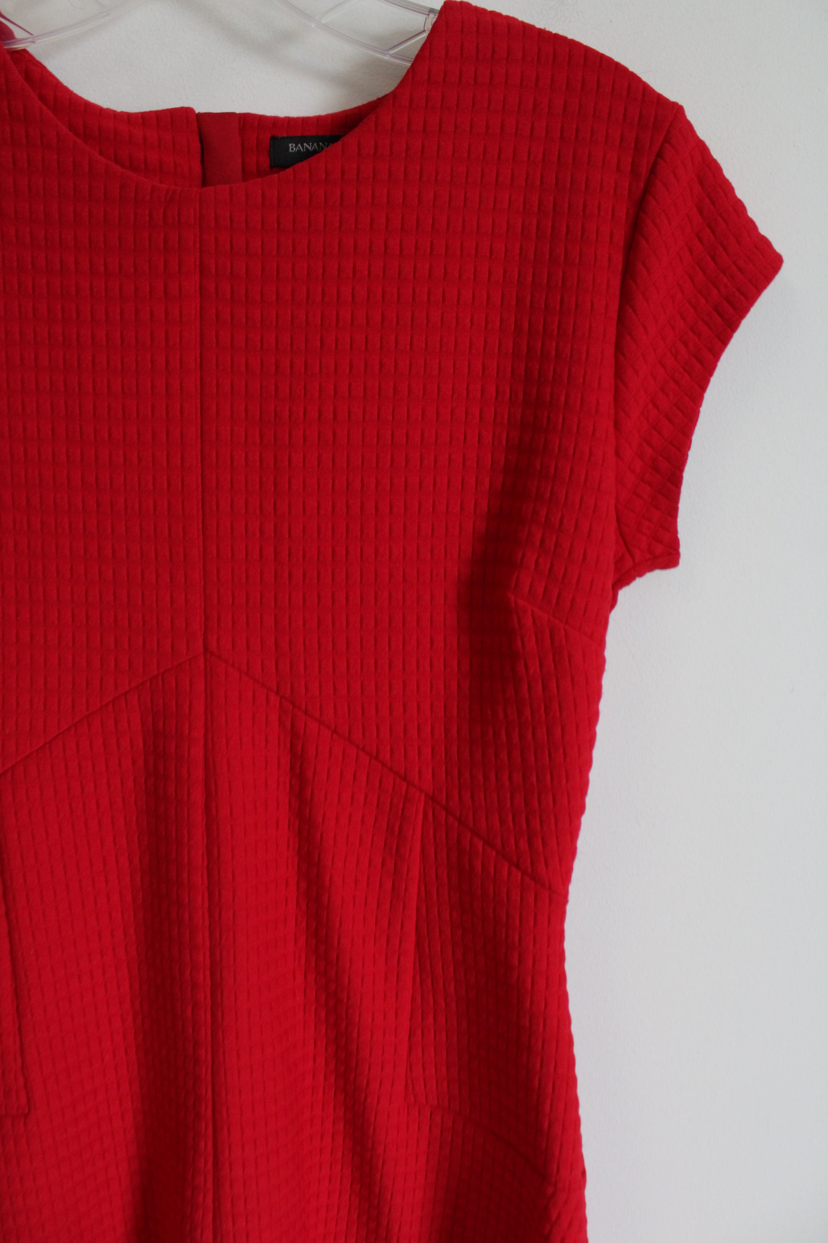 Banana Republic Red Textured A-Line Dress | 2 Jubilee Thrift Banana Republic Red Textured A-Line Dress | 2 Jubilee Thrift