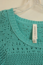 Aeropostale Teal Knit Long Sleeve Sweater | L