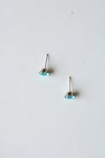 Jojo Loves You Sterling Silver Glacier Blue Rainbow Crystal Stud Earrings
