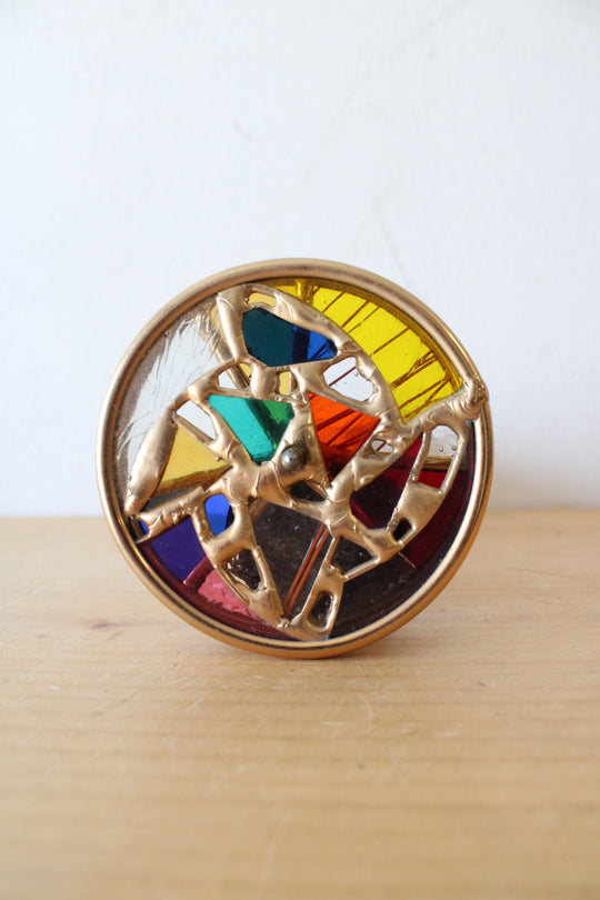 Brass and Stained Glass Kaleidoscope