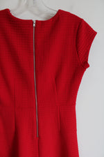 Banana Republic Red Textured A-Line Dress | 2