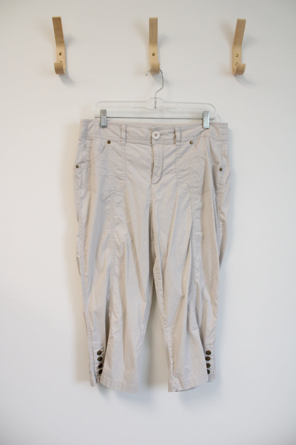 Christopher & Banks Beige Stretch Capri Pants | 12