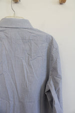 NEW Calvin Klein Slim Fit Blue & White Plaid Button Down Shirt | L