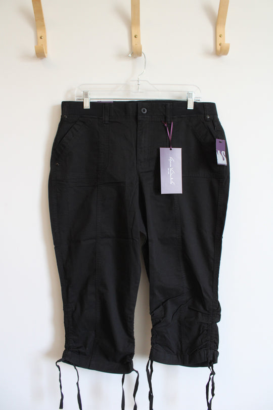 NEW Gloria Vanderbilt Black Jillian Capri Pants | 12
