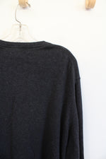 Lello Charcoal Gray V-Neck Sweater | XXL