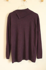 NEW Napa Valley Dark Purple Diamond Knit Sweater | 2XL