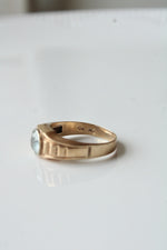 14K Yellow Gold Clear Stone Men's Ring | Size 12