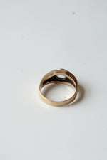 14K Yellow Gold Clear Stone Men's Ring | Size 12