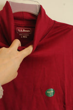 NEW L.L. Bean Maroon Cotton Turtleneck Shirt | L