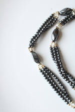 Hematite Genuine Pearl Necklace