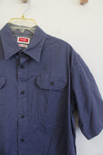 Wrangler Flex For Comfort Blue Gray Button Down Shirt | M