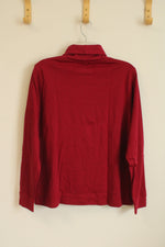NEW L.L. Bean Maroon Cotton Turtleneck Shirt | L