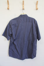 Wrangler Flex For Comfort Blue Gray Button Down Shirt | M