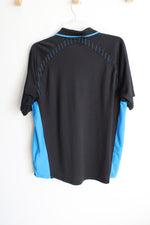 Fila Sport Black Blue Polo Shirt | L