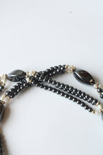 Hematite Genuine Pearl Necklace