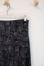 LuLaRoe Black & Gray Patterned Skirt | S