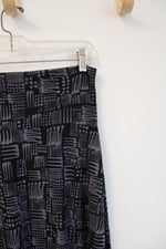 LuLaRoe Black & Gray Patterned Skirt | S