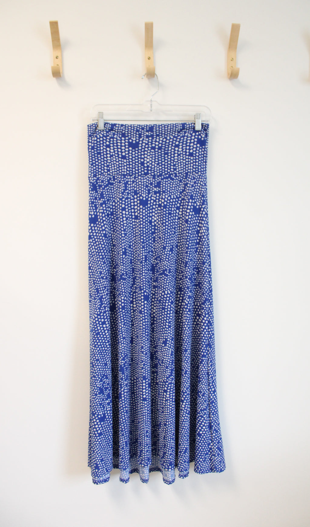LuLaRoe Blue & White Patterned Maxi Skirt | XS