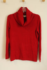 Loft Red Soft Turtleneck Sweater | XS