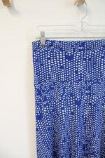 LuLaRoe Blue & White Patterned Maxi Skirt | XS