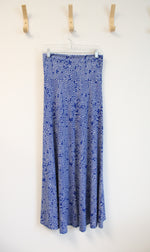LuLaRoe Blue & White Patterned Maxi Skirt | XS