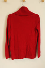 Loft Red Soft Turtleneck Sweater | XS