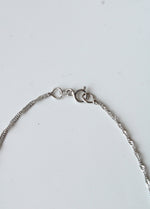 14K White Gold Flower Pendant Necklace