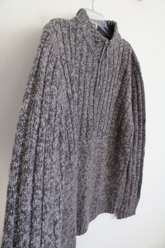Michael Brandon Gray 1/4 Zip Sweater | XXL