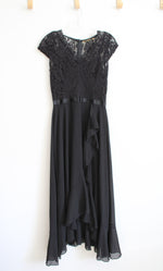 NEW Miusol Black Lace Ruffled High/Low Dress | S