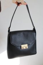Kate Spade Black Pebble Leather Stewart Street Lynea Satchel Purse