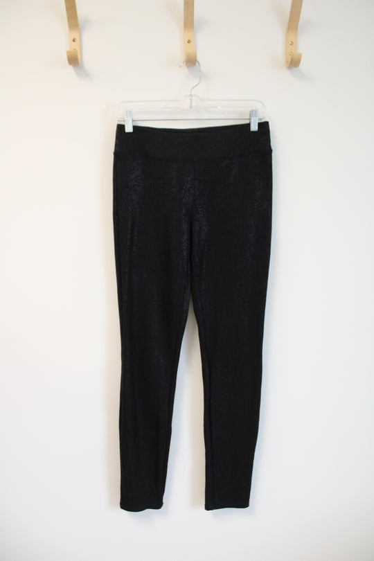 New York & Company Soho Jeans Black Lace Patterned Leggings | S
