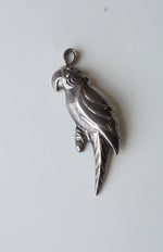 Vintage Sterling Silver Parrot Pin/Necklace Pendant