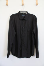 NEW Paisley & Gray Slim Fit Black Houndstooth Button Down Shirt | XL