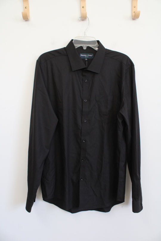 NEW Paisley & Gray Slim Fit Black Houndstooth Button Down Shirt | XL