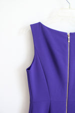 Kate Spade Purple Crepe Flounce Dress | 6
