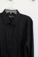NEW Paisley & Gray Slim Fit Black Houndstooth Button Down Shirt | XL