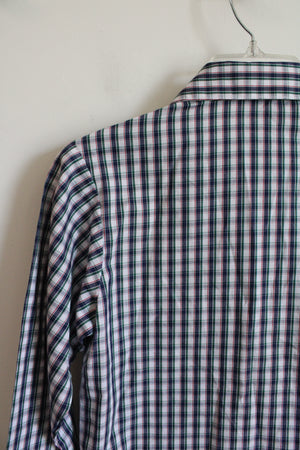hillary clinton in blue dress Izod Blue Green & Red Plaid Button Down Shirt