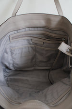 Michael Kors Rivington Stud Pearl Gray Leather Large Tote Bag